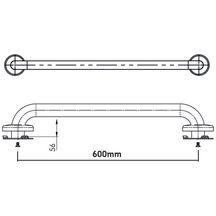 Akw International Barre Appui Inox Epoxy Droite Mm R F Wh