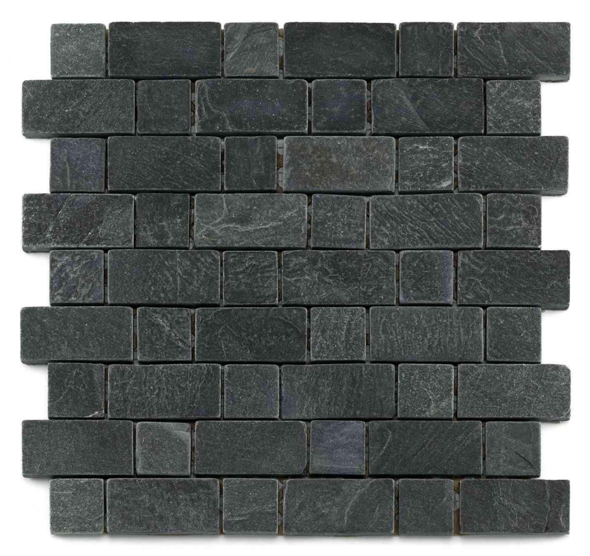 BARWOLF Mosaïque pierre naturelle collection Ardoise dark grey CM