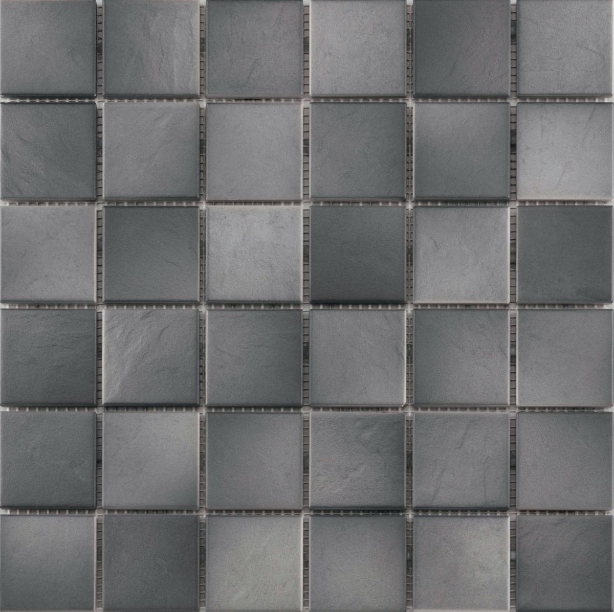 Mosaïque sol intérieur grès cérame Grip - mix gris - trame 31,4x31,4 cm - carreaux 5x5 cm