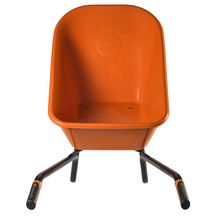 Brouette Crusader Bati Plus 120 Reno avec roue gonflée - orange - 120 l - 1412x613x762 mm - 14,3 kg