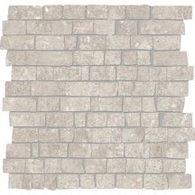 Carrelage grès cérame Chateau - modèle petit mur mosaïque beige - 30x30 cm