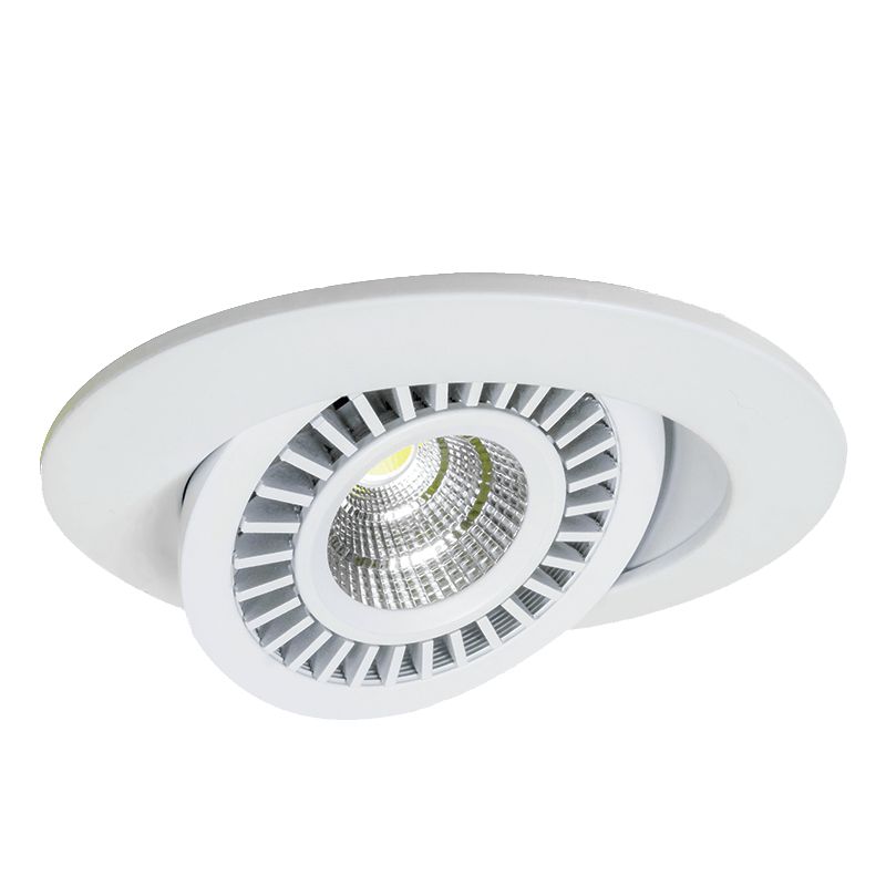 Spot de plafond orientable Disco CTC - 7W - 530 lm - Ø 108 mm - blanc