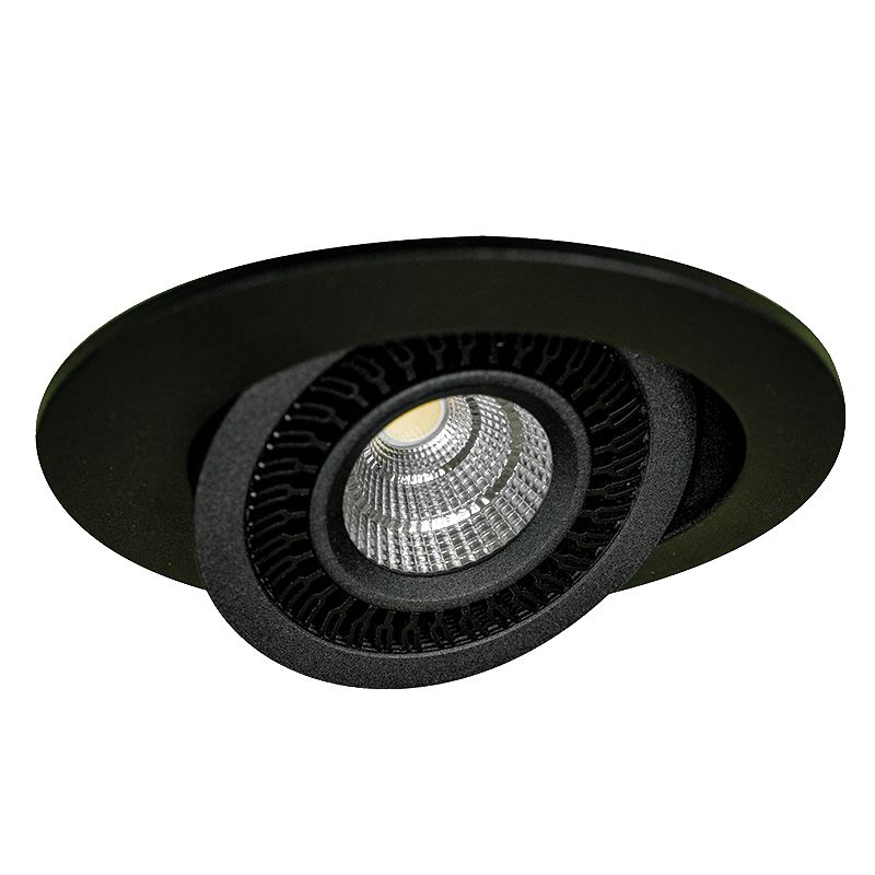 Spot de plafond orientable Disco CTC - 7W - 540 lm - Ø 108 mm - noir