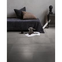 Carrelage effet ciment Backstage - grès cérame dark grey naturel - 30x60 cm