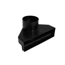 Adaptateur pour terminal de ventilation Vepac 140 - polypropylène noir - Ø 100 mm - 231x165x154 mm