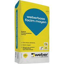 Enduit d'interposition mince de rénovation weberbase facim moyen - sac de 25 kg