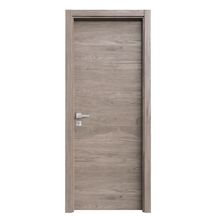 Bloc porte BERING âme pleine mélaminé acoustique 26 dB Gris Galet M22 204x73cm poussant droit huisserie FDC 72/100 mm en MDF à bord droit avec joint serrure magnétique à cylindre axe à 50 mm Poignée Axel Finition Noir emballé