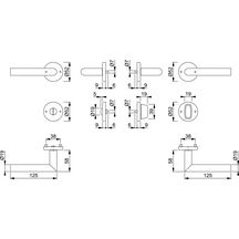 Garnitures Alta E1433Z/17K/17KS F69 inox mat condamnation Réf. 3886652