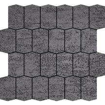 Mosaïque sol/mur hexagonale grès cérame étiré Essence - negro - 27,2x27,2 cm