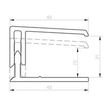 Bordure U PRO clipsable crème longueur 3m Réf: FC301E3PG