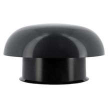 Chapeau de ventilation CC12M PVC simple ardoise avec moustiquaire diamètre embase 125 mm