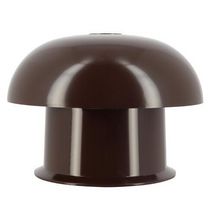 Chapeau de ventilation simple avec moustiquaire marron diamètre sortie 80 mm Réf.CCT8M