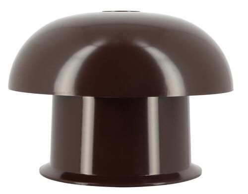 Chapeau de ventilation simple avec moustiquaire marron diamètre sortie 80 mm Réf.CCT8M