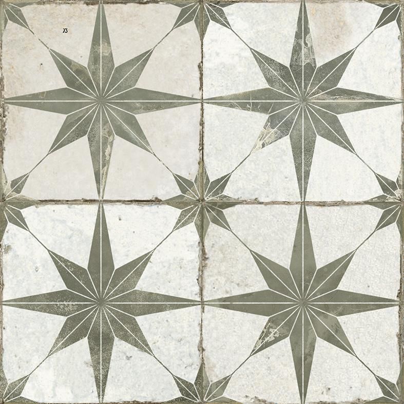 Carrelage FS Star - grès émaillé - ton sage - 45x45 cm - ép. 9,5 mm