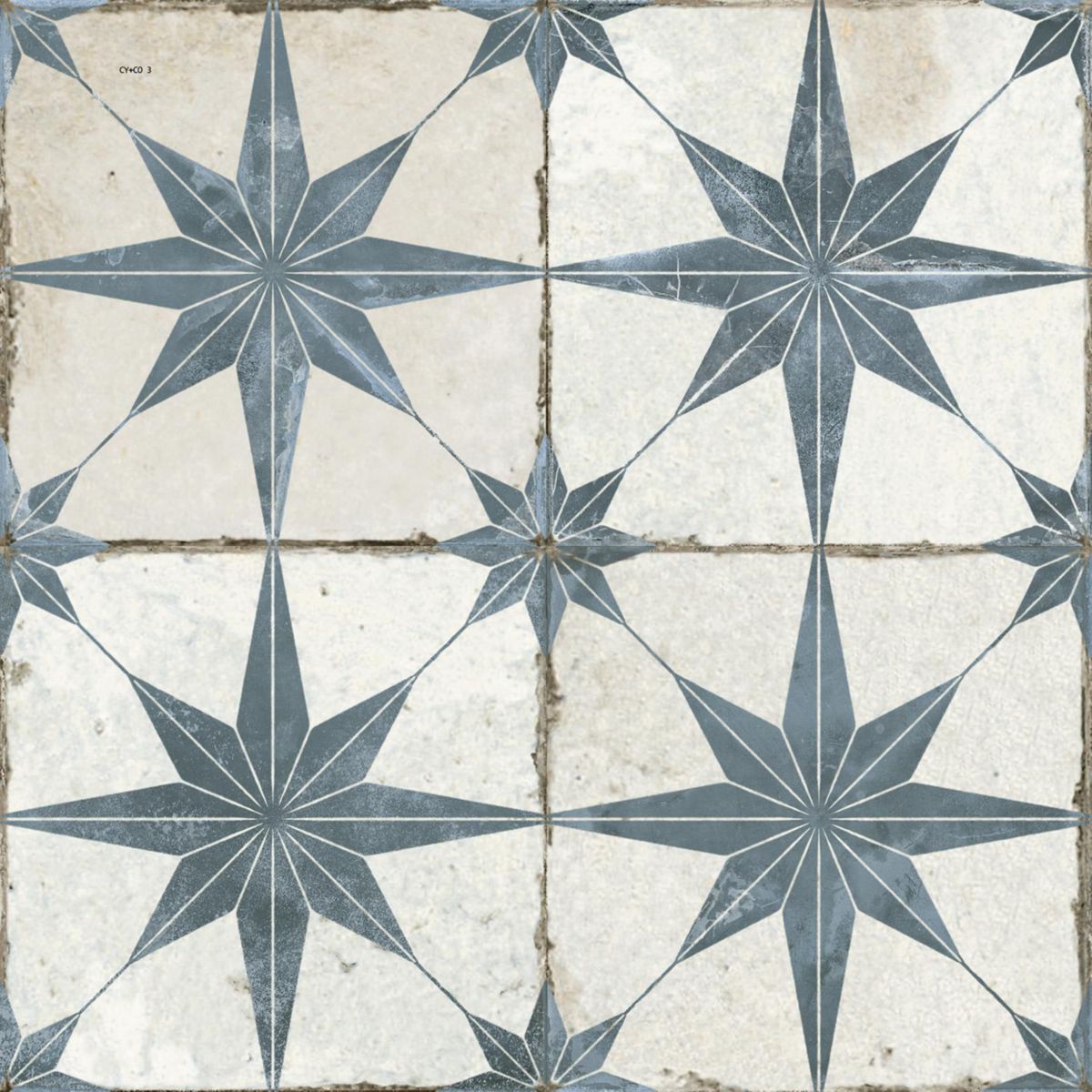 Carrelage FS Star - grès émaillé - ton blue - 45x45 cm - ép. 9,5 mm