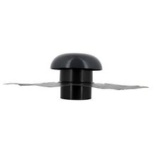 Chapeau de ventilation à collerette d'étanchéité CD12M - avec moustiquaire - PVC gris ardoise - Ø 125 mm - collerette 450x330 mm