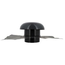 Chapeau de ventilation à collerette d'étanchéité CD16M - avec moustiquaire - PVC gris ardoise - Ø 160 mm - collerette 500x400 mm