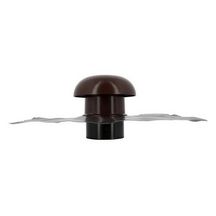 Chapeau de ventilation à collerette d'étanchéité CDT10M - avec moustiquaire - PVC marron - Ø 100 mm - collerette 400x330 mm