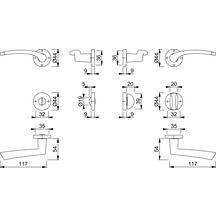 Garniture rosace condamnation Ibiza - alu F1 argent