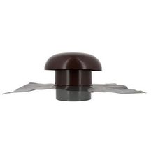 Chapeau de ventilation à collerette d'étanchéité CDT16 - PVC marron - Ø 160 mm - collerette 500x400 mm