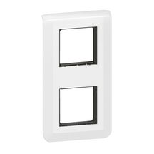 Support + plaque Mosaic - blanc - 2 x 2 modules verticaux