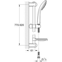 Ensemble de douche 2 jets avec barre Euphoria 110 Duo Chromé 27225001