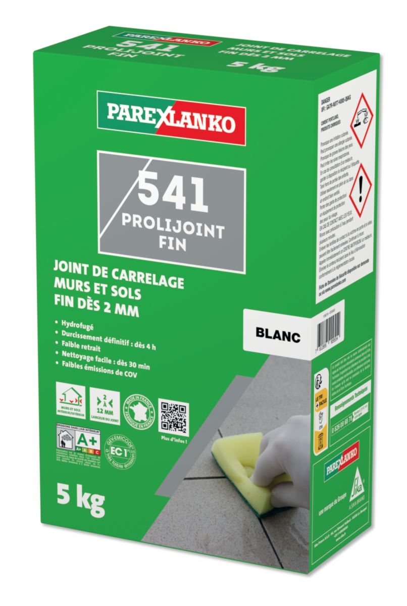 Mortier à joint de carrelage 541 Prolijoint fin - blanc - sac de 5 kg