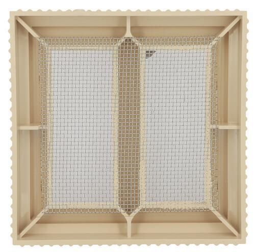 Grille d'aération Claustra CLAU2 - avec moustiquaire - PVC sable - 120x120 mm