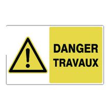 Panneau de signalisation "Danger travaux" - 330x200 mm