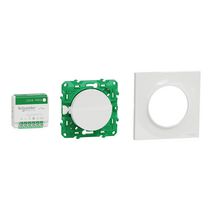 Kit de démarrage Odace sans fils sans piles composé de 1 micromodule actionneur, 1 interrupteur et 1 plaque de finition Odace Style - 1 poste - blanc Réf. S520192K