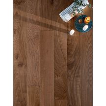 Parquet contrecollé monolame Diva 139 Clic - chêne intenso huilé cuir - L. 495/1992 mm - l. 139 mm - ép. 12 mm