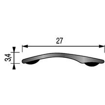 Barre de seuil adhésive 27 mm Butyle Presto Premium - aluminium plaxé châtaignier - H. 3,4 mm - 27x930 mm