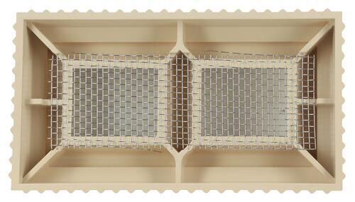 Grille d'aération à sceller Claustra PVC sable CLAU1