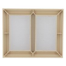 Grille d'aération Claustra UCLAU4 - avec moustiquaire - PVC sable - 220x180 mm