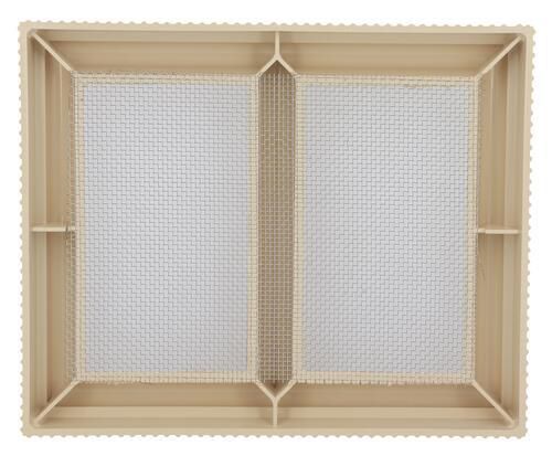 Grille d'aération Claustra UCLAU4 - avec moustiquaire - PVC sable - 220x180 mm