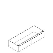 Caisson meuble vasque Bento - hauteur 25 cm - longueur 120 cm - 2 tiroirs prise de main - laqué Réf. 1795061