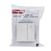 Ecovariateur toutes lampes Mosaic 2 modules - blanc