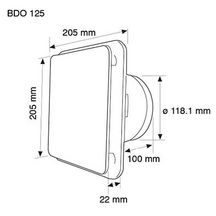 Bouche d'extraction et d'insufflation design BDO 125 - Ø 125 mm