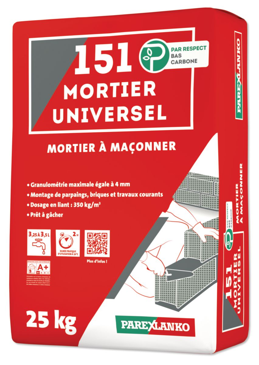 Mortier universel 151 - sac de 25 kg