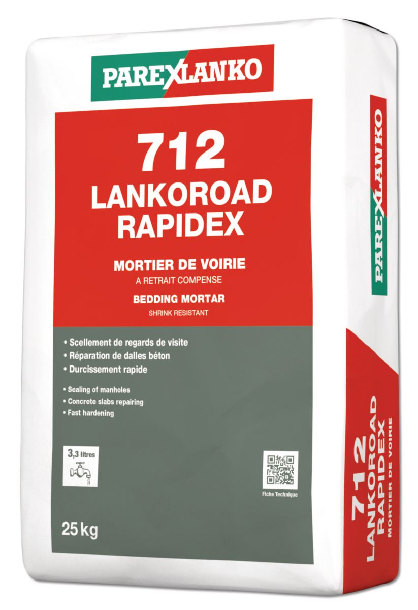 Mortier de voirie 712 Lankoroad Rapidex - sac de 25 kg