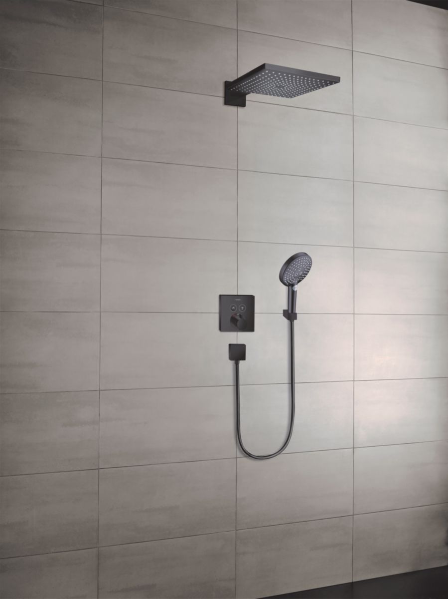 Pack encastré avec mitigeur thermostatique ShowerSelect noir mat Réf. 27939670