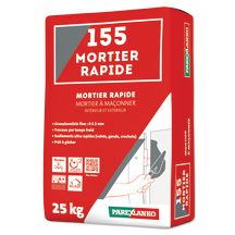 Mortier rapide 155 - sac de 25 kg