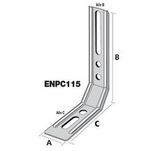 Équerre nervurée à pan coupé ENPC115/1,5 - acier galvanisé - 115x81x30 mm