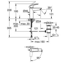 Mitigeur lavabo Taille M Eurosmart Chromé GROHE Réf. 2339330E