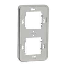 Cadre vertical Mureva Styl - 2 postes - encastré - IP55 - IK08 - blanc