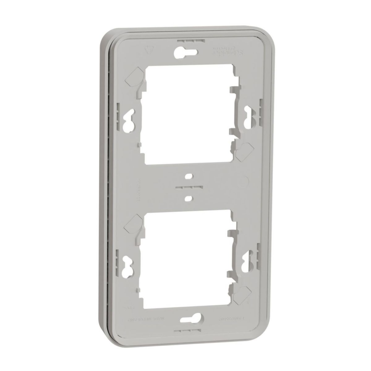 Cadre vertical Mureva Styl - 2 postes - encastré - IP55 - IK08 - blanc