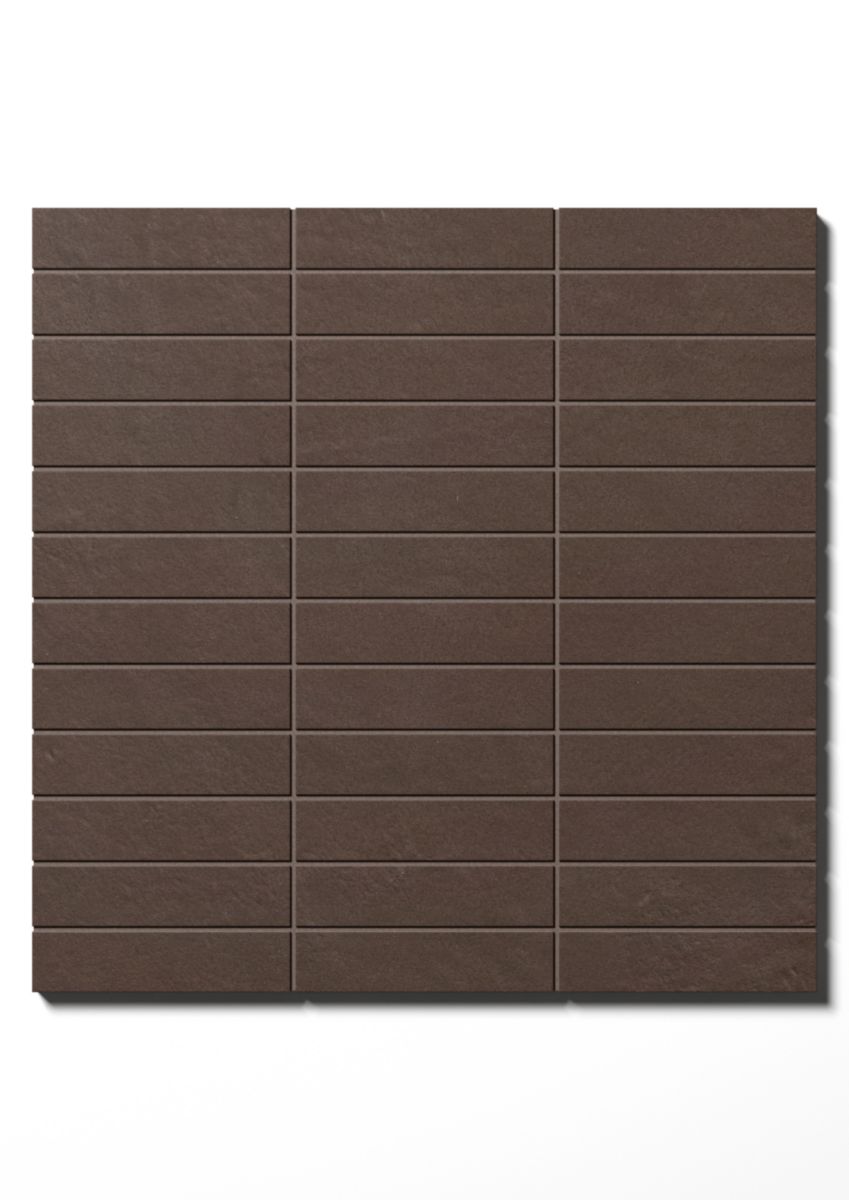 Brick mosaïque Color Studio - grès cérame rectifié - ton brown - 30x30 cm - ép. 6 mm