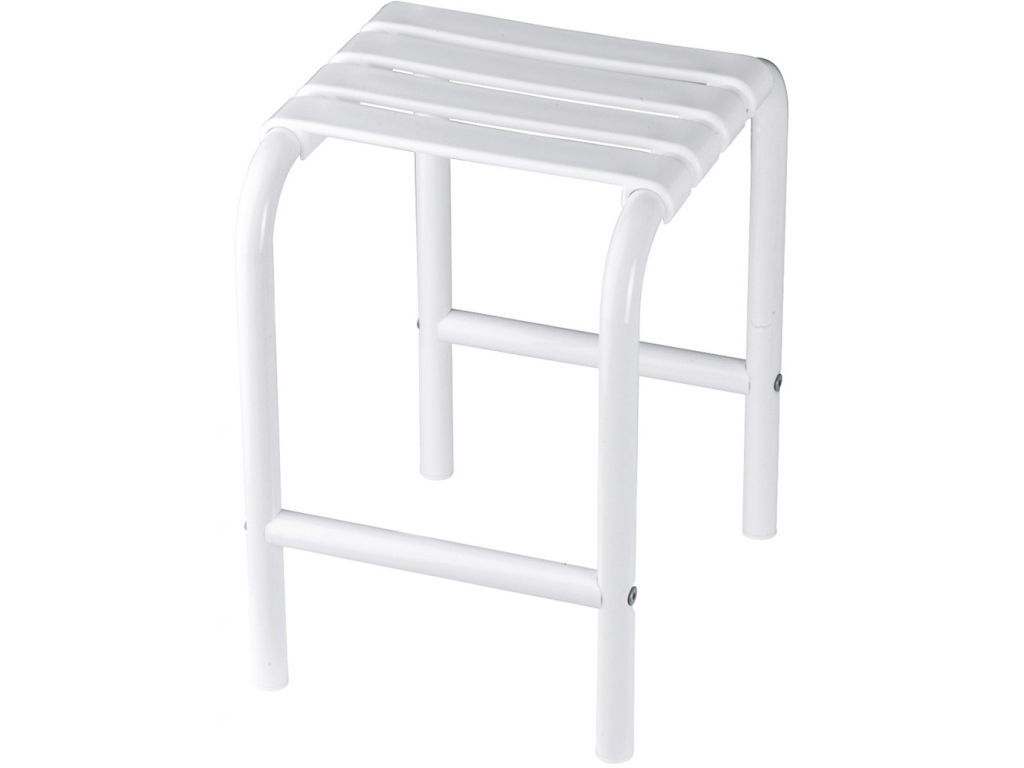 Tabouret de sécurité avec 4 pieds 485 x 340 mm en époxy blanc réf. 047650