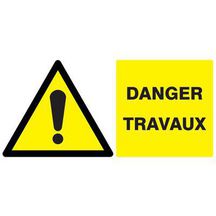 Panneau de signalisation "Danger travaux" - 330x200 mm