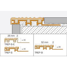 Profilé pour nez de marche Schlüter-TREP-S - aluminium gris - L. 2,5 m - ép. 8 mm